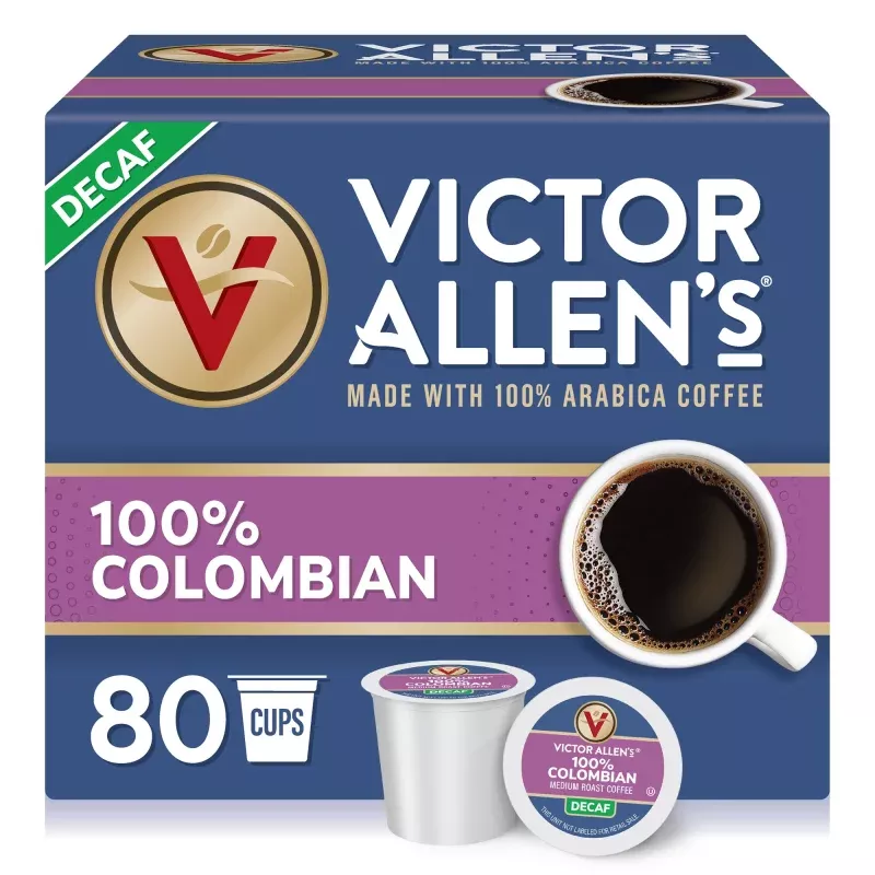 100% Decaf Colombian, 80 Count, Medium Roast, Single Serve Coffee Pods for Keurig K-Cup Brewers