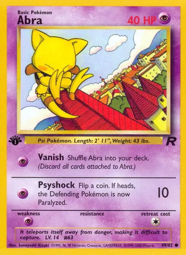 Abra (1st Edition) - Team Rocket - 49/82