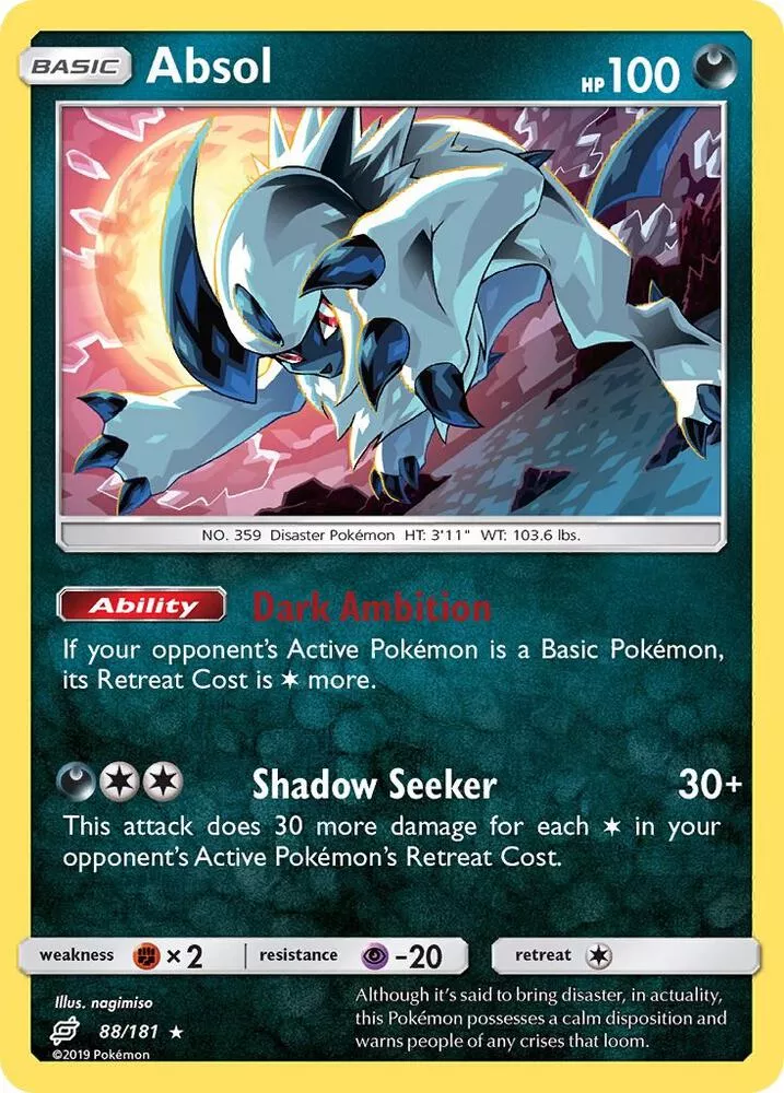 Absol (Reverse Rare) - SM - Team Up - #88/181