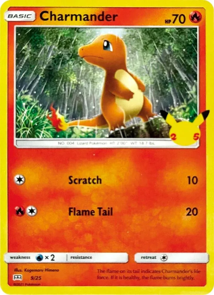 Charmander (Holo) - 9/25 - McDonald's 25th Anniversary Promos