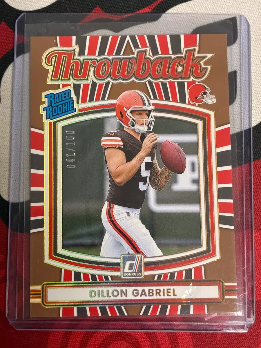 (DAMAGED) Dillon Gabriel 2025 Donruss Throwback Rated Rookie #15 /100 (041/100)