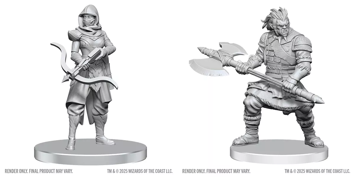 Dungeons & Dragons: Nolzur`s Marvelous Unpainted Miniatures - W28 Assassin & Berserker