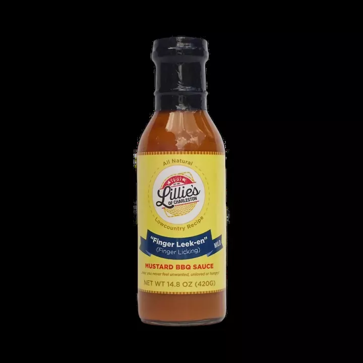 "Finger Leek-en" Mild Mustard BBQ Sauce, 12-14.8 oz