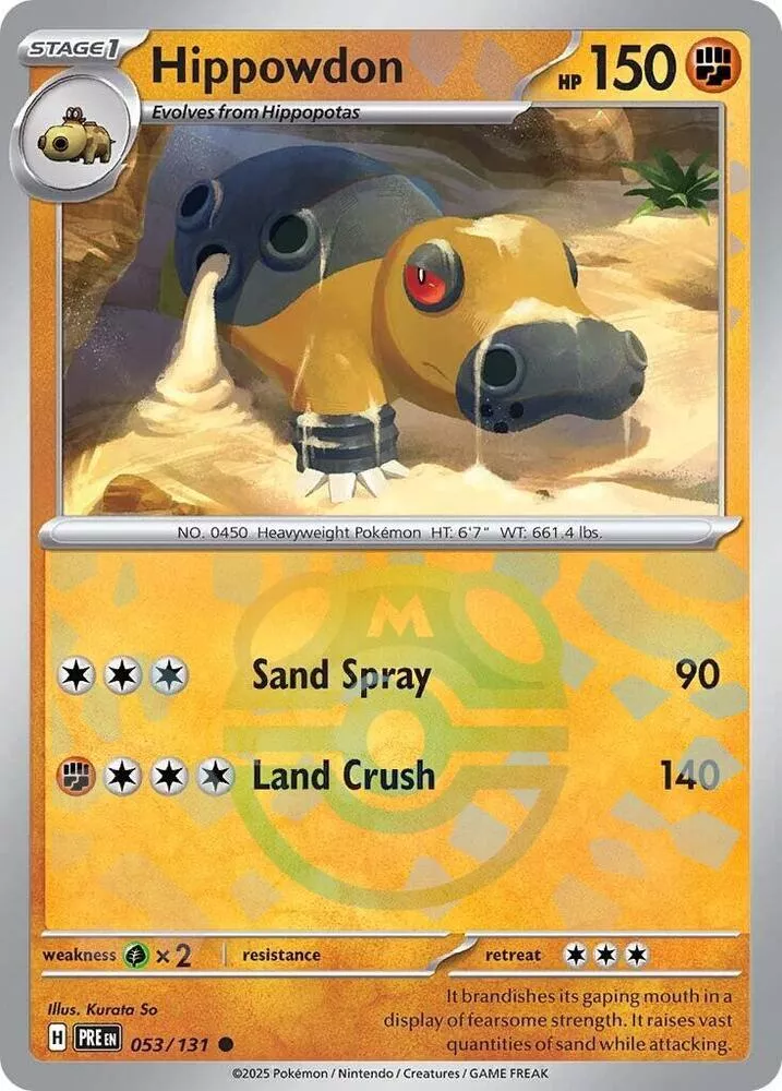 Hippowdon (Master Ball) -Prismatic Evolutions 053/131