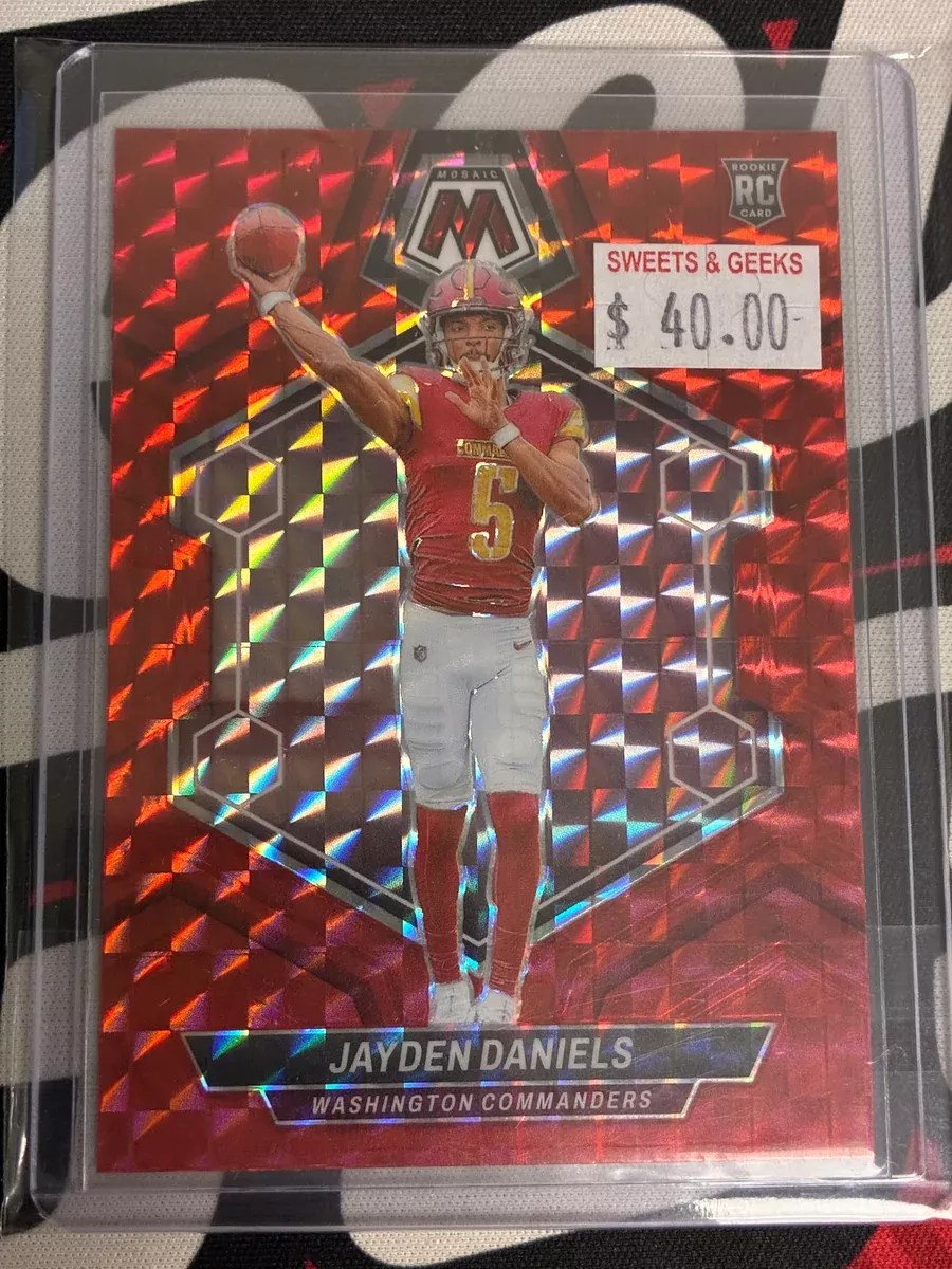 Jayden Daniels 2024 Panini Mosaic Football #302 Red Mosaic Prizm Rookie Card RC