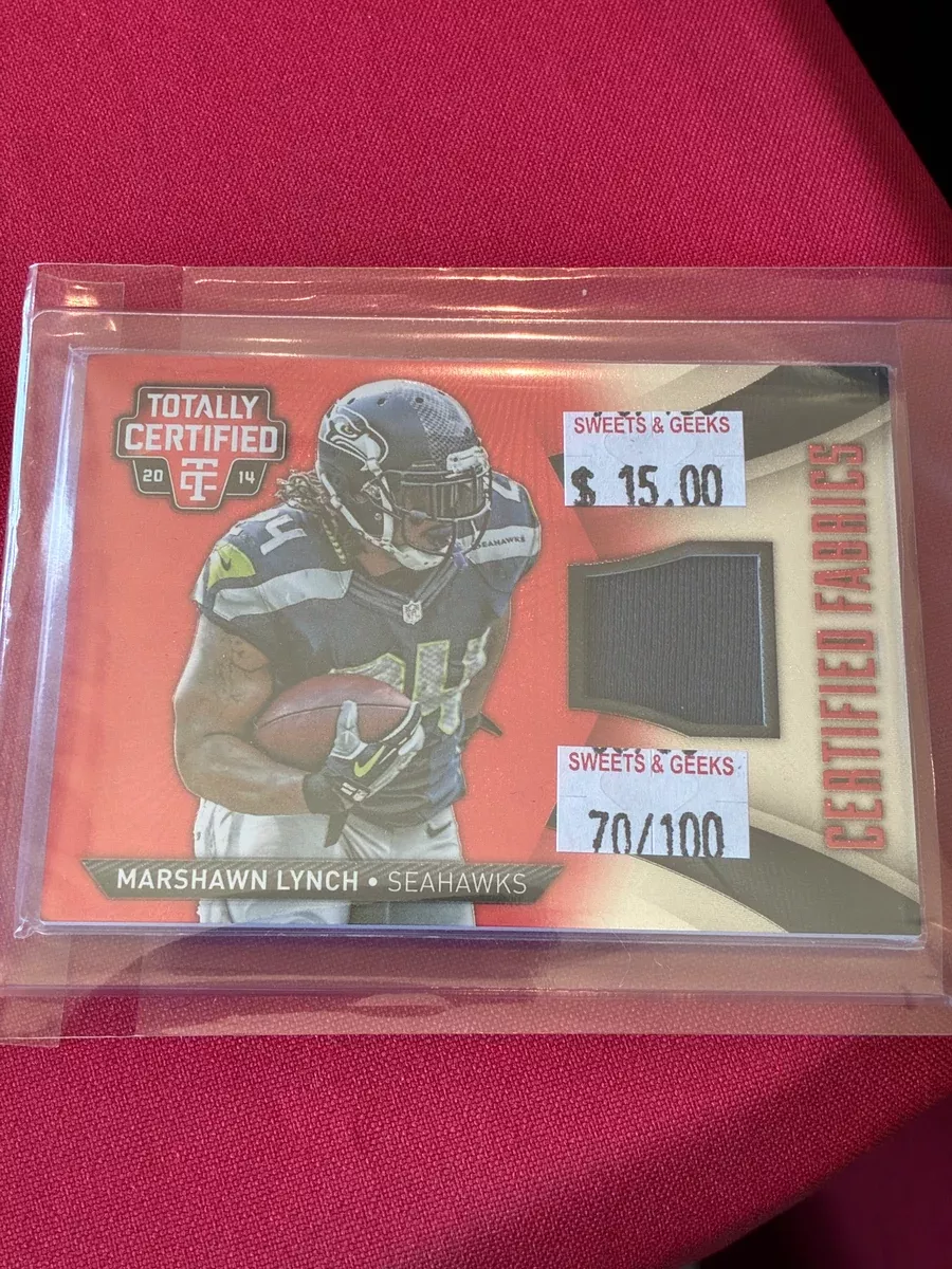 Marshawn Lynch 2014 Panini Totally Certified #CF-ML Certified Fabrics /100 (070/100)