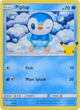 Piplup (Holo) - 20/25 - McDonald's 25th Anniversary Promos