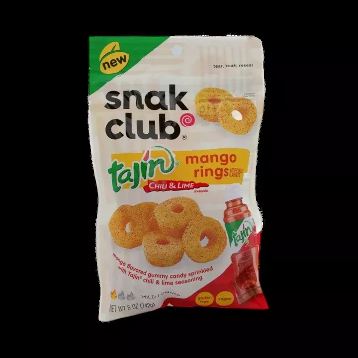 Snak Club Tajin Gummy Mango Rings 5oz - 6ct